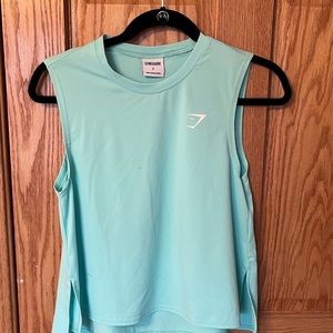 Teal gymshark crop top